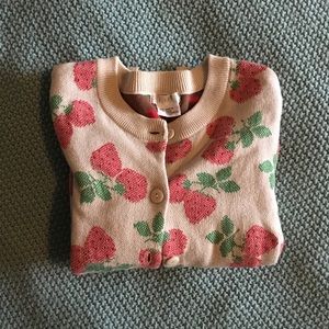 Urban Outfitters Strawberry Knit Sweater /Cardigan